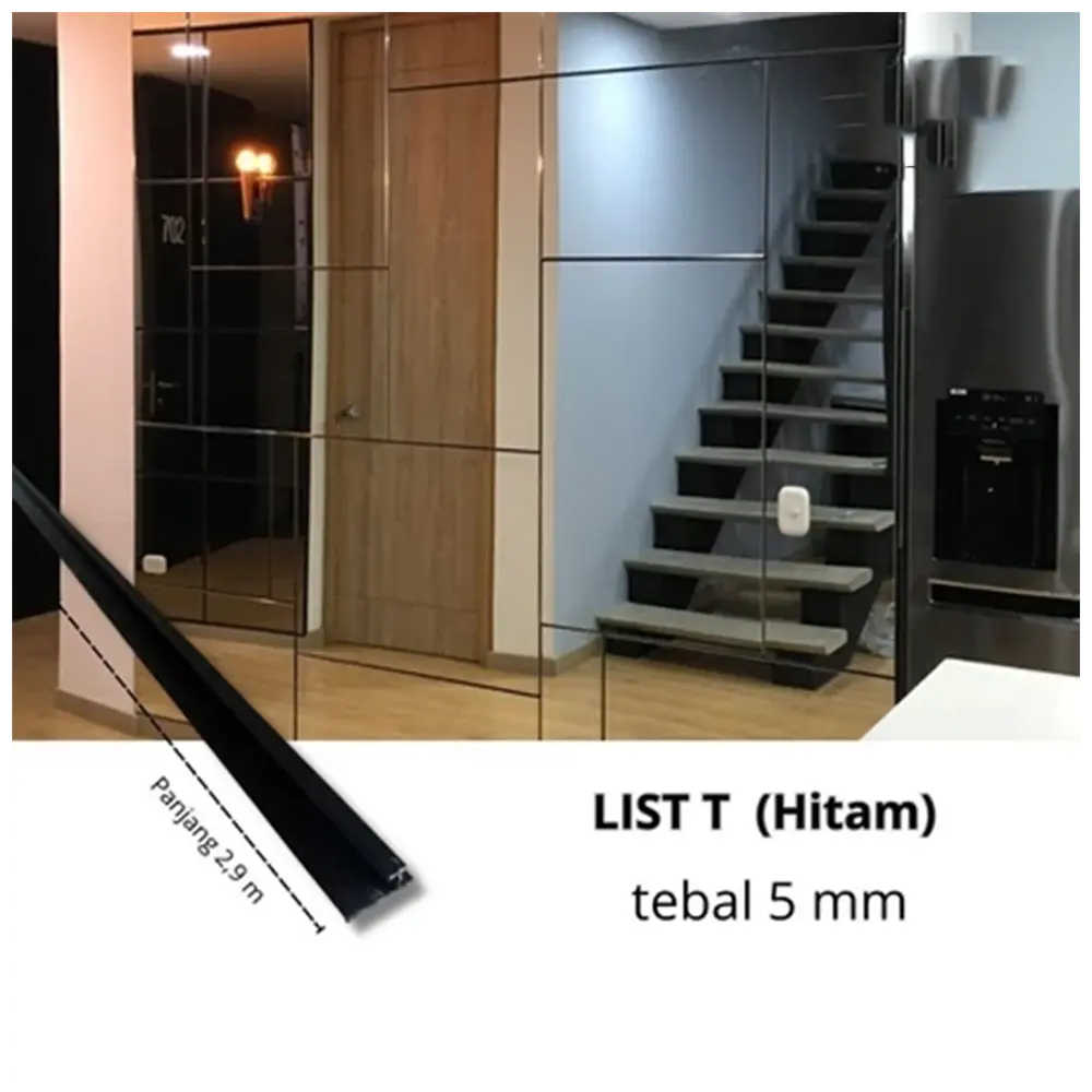 List T Alumunium 5mm - Black